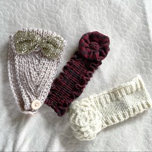 Set of 3 winter head band wraps